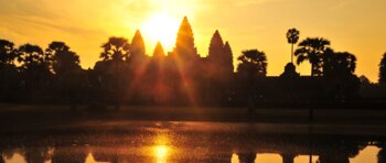 Angkor Wat Temple at Sunrise Backgrounds